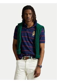 Polo Ralph Lauren Polo 710971839001 Granatowy Custom Slim Fit. Typ kołnierza: polo. Kolor: niebieski. Materiał: bawełna