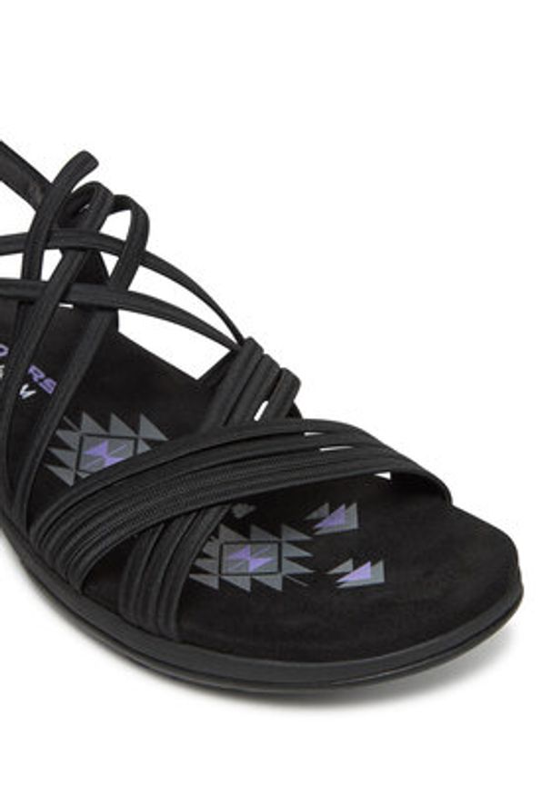 skechers - Skechers Sandały Reggae Slim-Sunnyside 163185/BBK Czarny. Kolor: czarny. Materiał: materiał
