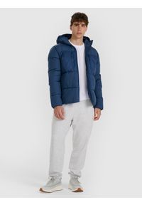 4f - 4F Kurtka puchowa z syntetycznym wypełnieniem męska - granatowa XL. Okazja: na co dzień. Kolor: niebieski. Materiał: syntetyk, puch. Wzór: gładki. Styl: casual #2