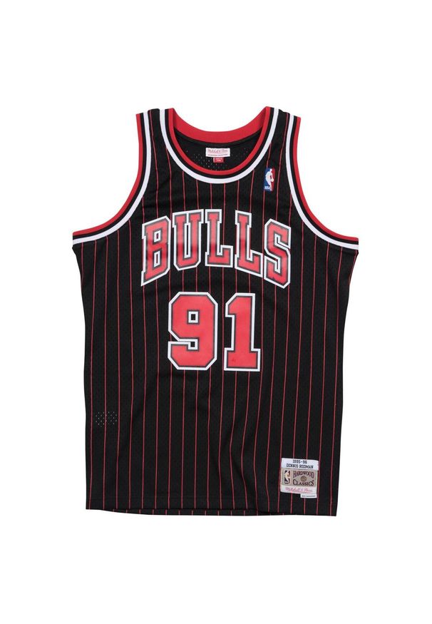 Mitchell & Ness - Koszulka NBA Chicago Bulls Dennis Rodman. Kolor: czarny. Materiał: jersey. Sport: koszykówka