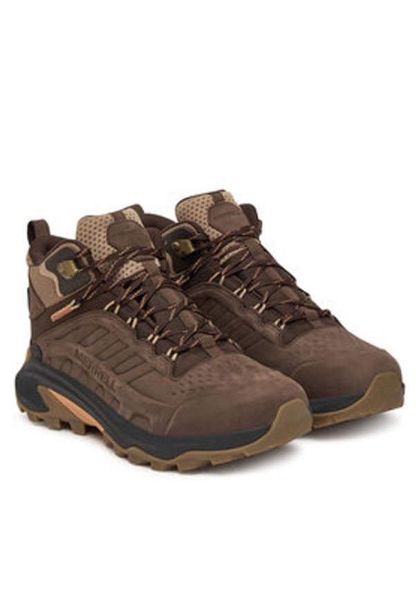Merrell Trekkingi Moab Speed 2 Leather MID Waterproof J038041 Brązowy. Kolor: brązowy. Materiał: nubuk, skóra. Sport: turystyka piesza