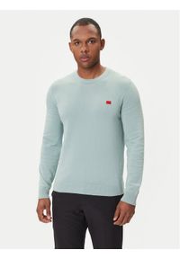 Hugo - HUGO Sweter San Cassius-C1 50475083 Zielony Regular Fit. Kolor: zielony. Materiał: bawełna #1