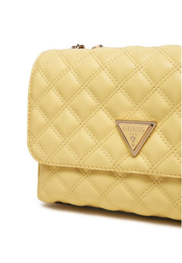 Guess Torebka HWQG87 48200 Żółty. Kolor: żółty. Materiał: skórzane