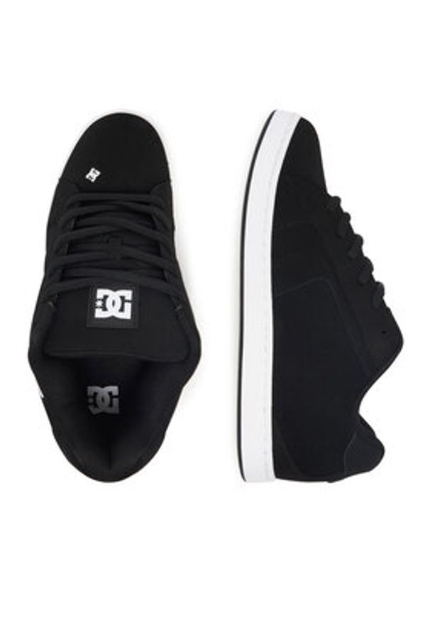 DC Shoes Sneakersy NET 302361-BLW Czarny. Kolor: czarny. Materiał: materiał