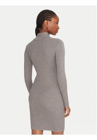 Guess Sukienka codzienna W5BK45 Z0572 Szary Slim Fit. Okazja: na co dzień. Kolor: szary. Materiał: syntetyk. Typ sukienki: proste. Styl: casual