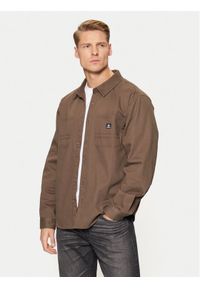 Converse Koszula 10026973-A02 Brązowy Relaxed Fit. Kolor: brązowy. Materiał: bawełna