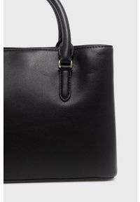 Lauren Ralph Lauren torebka skórzana 431876725004 kolor czarny. Kolor: czarny. Materiał: skórzane. Rodzaj torebki: na ramię #5