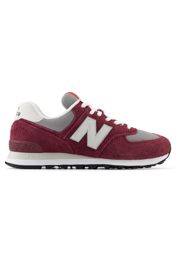 Buty unisex New Balance U574BGH – bordowe. Okazja: na co dzień. Kolor: czerwony. Materiał: guma, syntetyk, zamsz, materiał, skóra. Szerokość cholewki: normalna. Model: New Balance 574