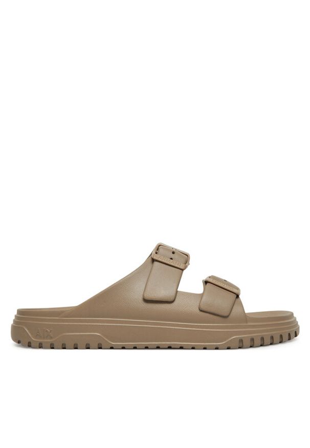 Armani Exchange Klapki XUP015 XV821 01827 Brązowy. Kolor: brązowy. Materiał: syntetyk