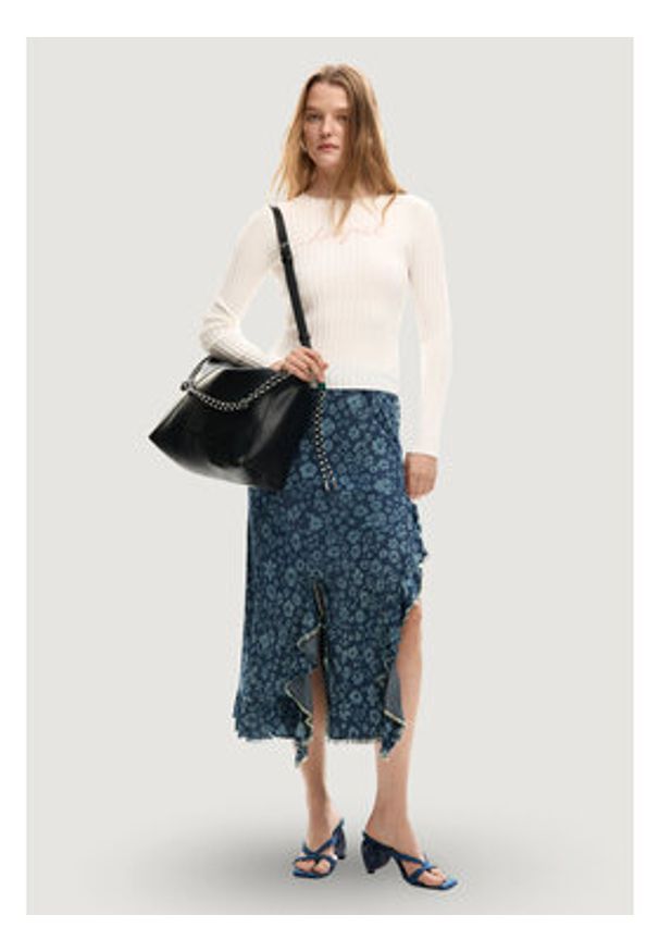 Desigual Spódnica jeansowa Anem 26SWFW04 Niebieski Regular Fit. Kolor: niebieski. Materiał: lyocell