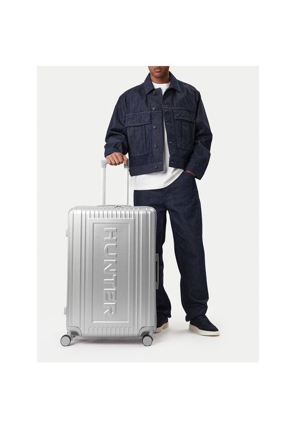 Walizka duża Hunter. Kolor: srebrny