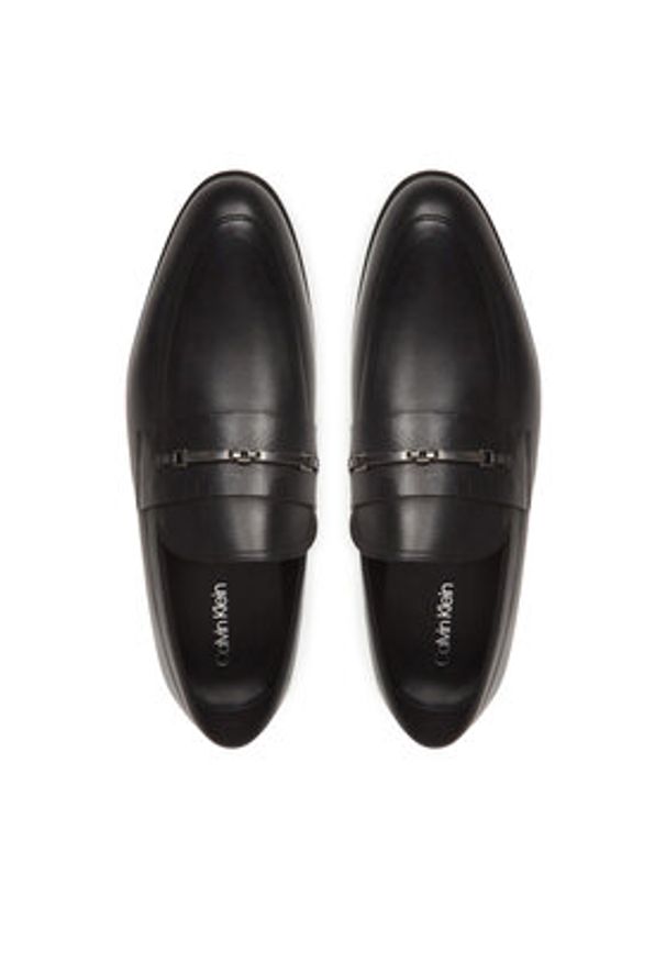 Calvin Klein Półbuty Almond Moccasin W/ Bit HM0HM01884 Czarny. Kolor: czarny. Materiał: skóra