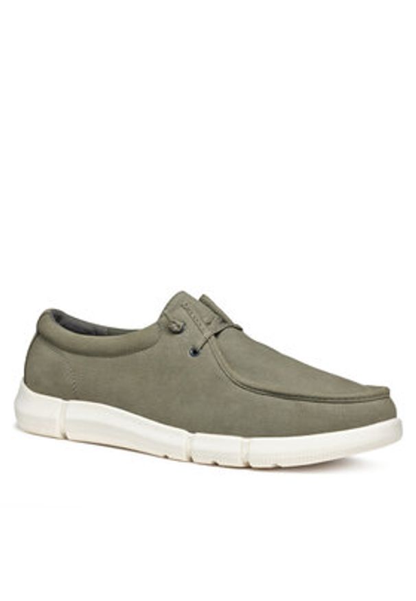 Geox Półbuty A Adacter U4546C 00010 C3592 Khaki. Kolor: brązowy. Materiał: materiał