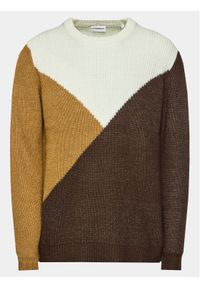 Lindbergh Sweter 30-804059 Brązowy Relaxed Fit. Kolor: brązowy. Materiał: wiskoza