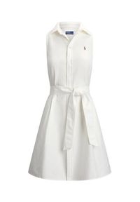 Polo Ralph Lauren Sukienka koszulowa 211968897001 Biały Regular Fit. Typ kołnierza: polo. Kolor: biały. Materiał: bawełna. Typ sukienki: koszulowe #4