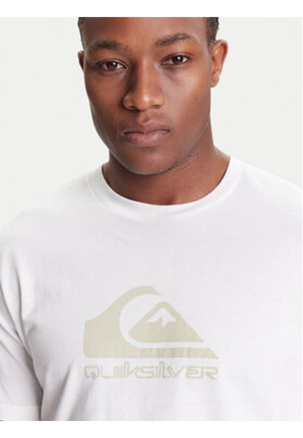 Quiksilver T-Shirt Ev Comp Logo EQYZT08182 Biały Regular Fit. Kolor: biały. Materiał: bawełna