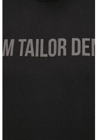 Tom Tailor T-shirt bawełniany kolor czarny z nadrukiem. Okazja: na co dzień. Kolor: czarny. Materiał: bawełna. Wzór: nadruk. Styl: casual
