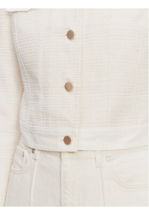 Guess Kurtka jeansowa W5GL23 WH610 Écru Regular Fit. Materiał: bawełna, syntetyk