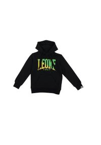 LEONE 1947 APPAREL - Dziecięca bluza z kapturem i logo Basic. Typ kołnierza: kaptur. Kolor: czarny. Sport: joga i pilates