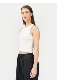 4f - 4F Top 4FWSS24TSLEF066 Écru Slim Fit. Materiał: bawełna