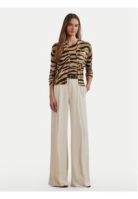 Lauren Ralph Lauren - LAUREN RALPH LAUREN Bluzka 200971372001 Beżowy Regular Fit. Kolor: beżowy. Materiał: bawełna