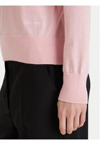 Calvin Klein Golf LV044D371G Beżowy Regular Fit. Typ kołnierza: golf. Kolor: beżowy. Materiał: syntetyk
