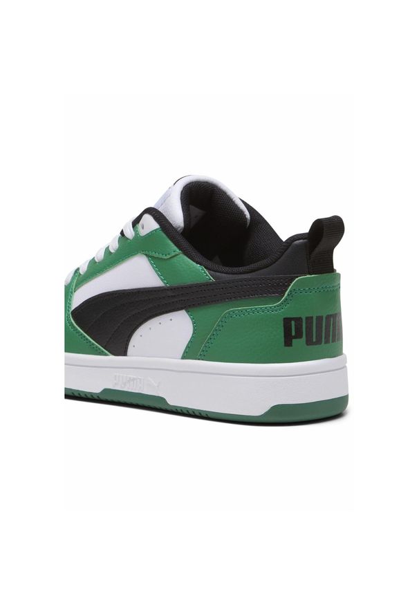 Puma Buty Rebound V6 Lo Jr 39383305. Kolor: biały, wielokolorowy, zielony, czarny. Materiał: guma, materiał, syntetyk