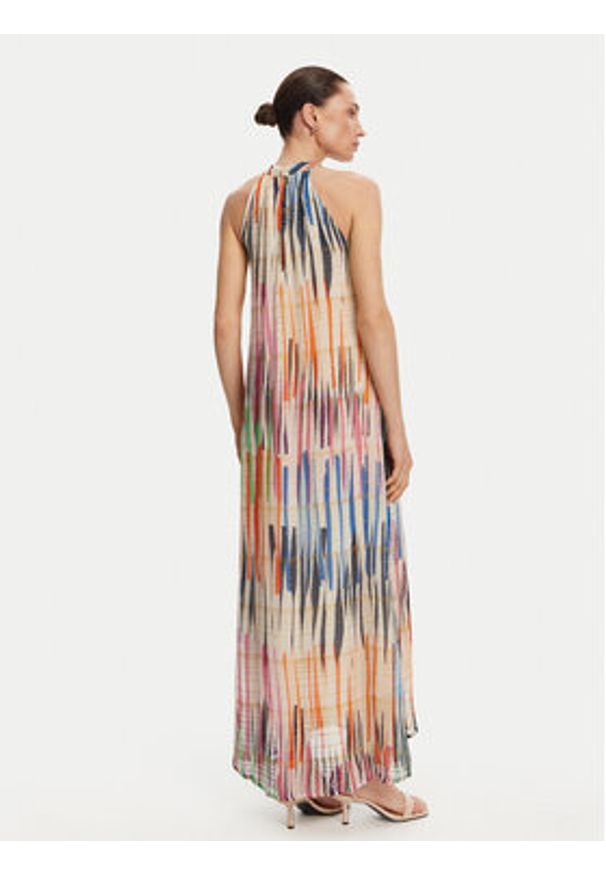 LOLA CASADEMUNT Sukienka letnia LS2516027 Kolorowy Relaxed Fit. Materiał: wiskoza. Wzór: kolorowy. Sezon: lato