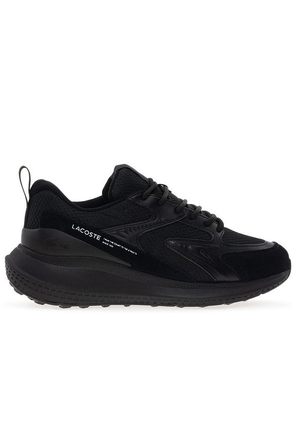 Buty Lacoste L003 Evo 747SMA0121-02H - czarne. Zapięcie: sznurówki. Kolor: czarny. Materiał: materiał, syntetyk, guma. Szerokość cholewki: normalna