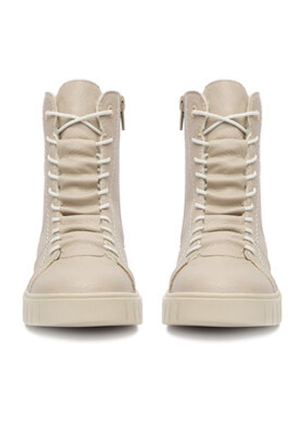 Rieker Trzewiki Y3420-61 Beżowy. Kolor: beżowy. Materiał: materiał, skóra