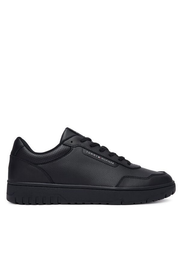 TOMMY HILFIGER - Tommy Hilfiger Sneakersy Th Basket Core Leather FM0FM05927 Czarny. Kolor: czarny. Materiał: skóra