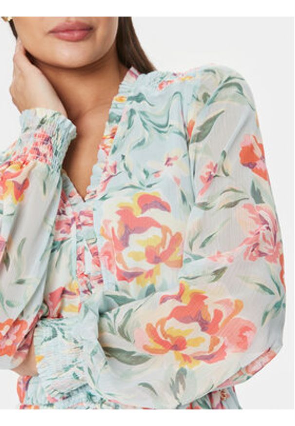 Guess Sukienka codzienna Vanessa W4GK42 WDW82 Błękitny Regular Fit. Okazja: na co dzień. Kolor: niebieski. Materiał: syntetyk. Typ sukienki: proste. Styl: casual