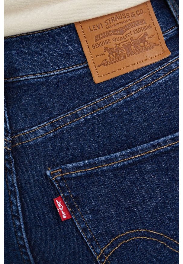 Levi's® - Levi's Jeansy Mile High Super Skinny damskie high waist. Okazja: na spotkanie biznesowe. Stan: podwyższony. Kolor: niebieski. Styl: biznesowy