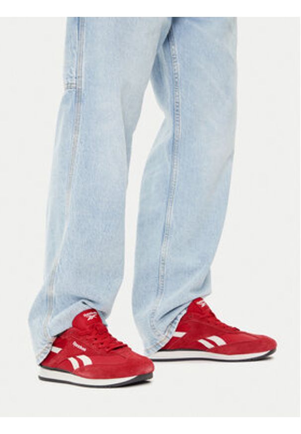 Reebok Sneakersy CEO-FIORI AR30309M-RWB Bordowy. Kolor: czerwony. Materiał: zamsz, skóra