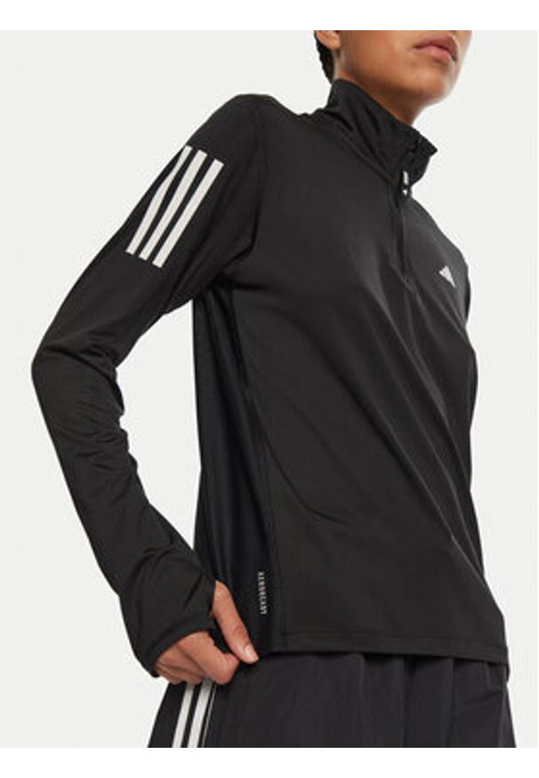 Adidas - adidas Bluza techniczna Own the Run IK7440 Czarny Regular Fit. Kolor: czarny. Materiał: syntetyk. Sport: bieganie