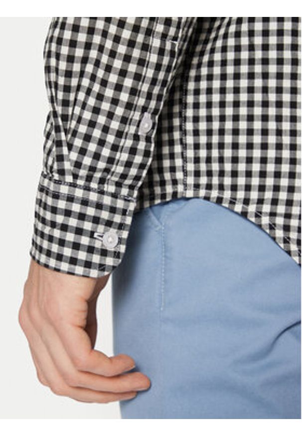 Tommy Jeans Koszula Poplin Check DM0DM21115 Czarny Regular Fit. Kolor: czarny. Materiał: bawełna