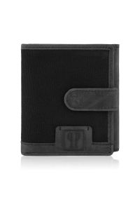 Portfel męski vintage PAOLO PERUZZI RFID T-04-BL czarny. Kolor: czarny. Materiał: materiał #1