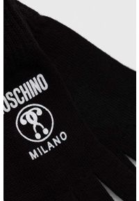 MOSCHINO - Moschino rękawiczki wełniane damskie kolor czarny. Kolor: czarny. Materiał: wełna #2