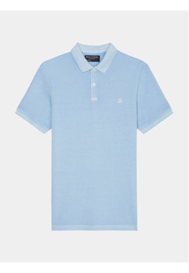 Marc O'Polo Polo M22 2496 53190 Błękitny Slim Fit. Typ kołnierza: polo. Kolor: niebieski. Materiał: bawełna