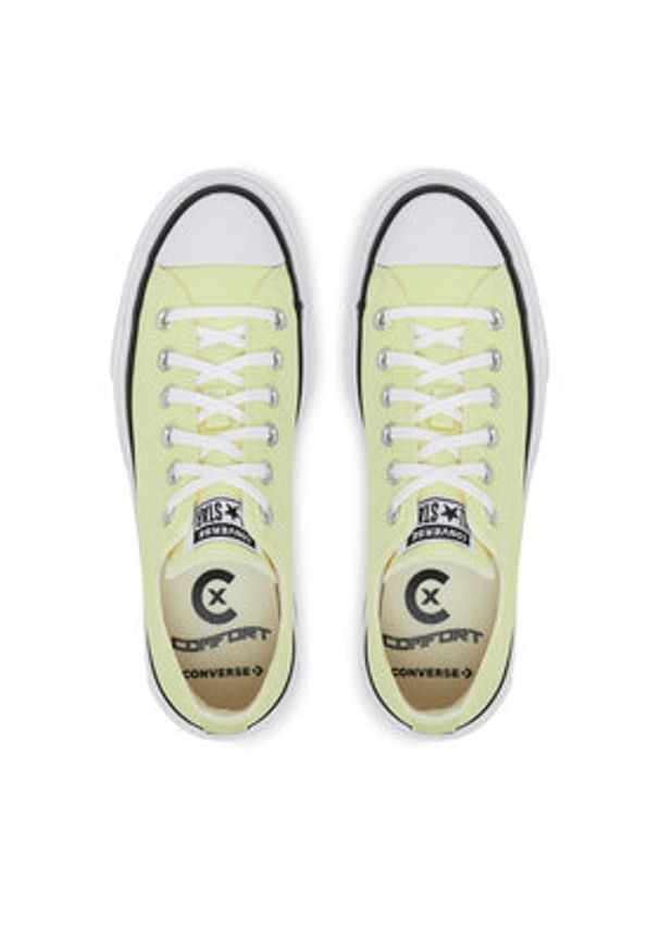 Converse Trampki Chuck Taylor All Star Lift Double Stack Platform A16283C Żółty. Kolor: żółty. Materiał: materiał. Obcas: na platformie