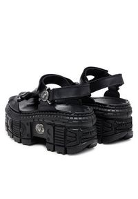 NEW ROCK Sandały M-BIOS130-C7 Czarny. Kolor: czarny. Materiał: skóra. Styl: rockowy