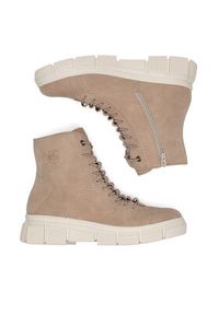 Rieker Trzewiki X3428-20 Beżowy. Kolor: beżowy. Materiał: materiał #6