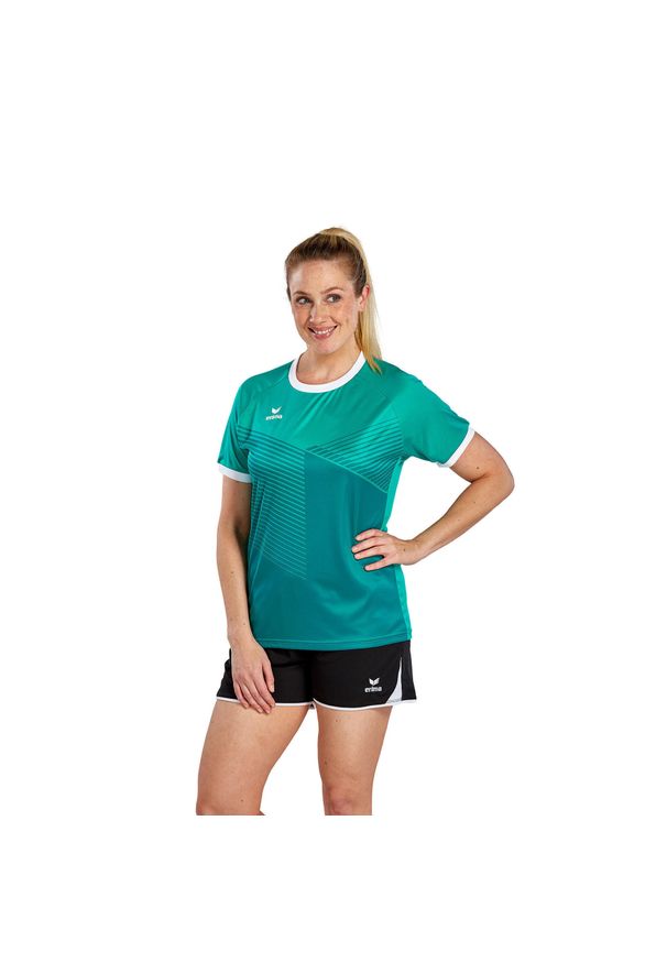 ERIMA - Damski jersey Erima Mantua. Kolor: biały, wielokolorowy, zielony. Materiał: jersey. Sport: kolarstwo