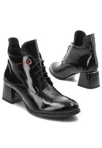 Czarne Botki Armodo Stylowe Obuwie Damskie. Kolor: czarny. Materiał: materiał. Styl: elegancki #5