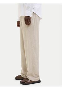 Jack & Jones Chinosy Karl Mykonos 12269371 Beżowy Loose Fit. Kolor: beżowy. Materiał: len, wiskoza #5