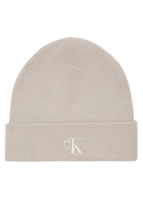 Calvin Klein Czapka LV04D8020G Beżowy. Kolor: beżowy. Materiał: wiskoza, materiał