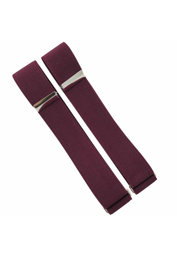 Modini - Bordowe opaski do rękawów koszuli X9. Kolor: czerwony. Materiał: guma