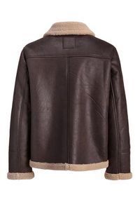 Jack & Jones Kurtka z imitacji skóry Cambridge 12282946 Brązowy Regular Fit. Kolor: brązowy. Materiał: skóra #9