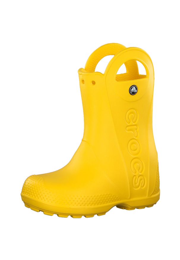 Buty do wody dla dzieci Crocs Handle Rain Boot Kids. Zapięcie: bez zapięcia. Kolor: żółty. Materiał: syntetyk, materiał. Szerokość cholewki: normalna