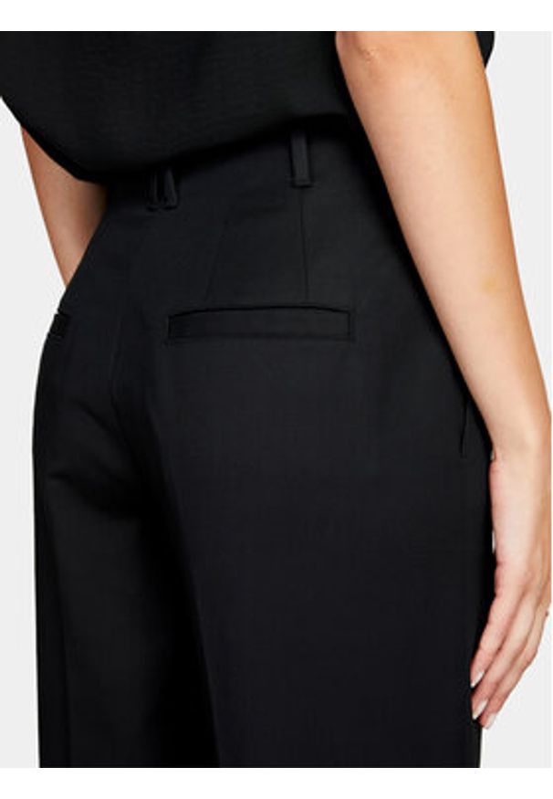 Sisley Spodnie materiałowe 4ZY7LF03L Czarny Wide Leg. Kolor: czarny. Materiał: bawełna